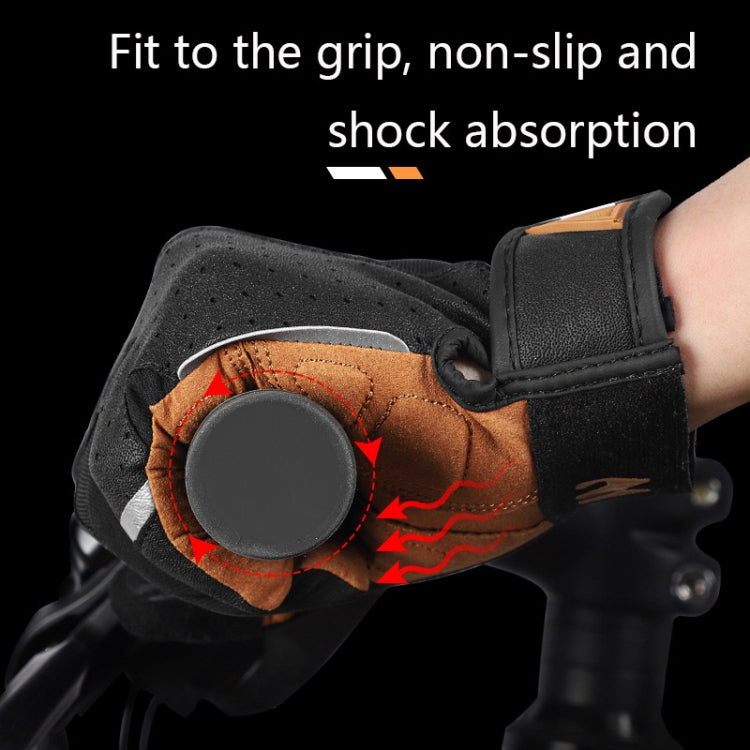Frendorf | WEST BIKING YP0211197 Vollfinger Stoßdämpfende Rutschfeste Motorrad Fahrrad Handschuhe Reitausrüstung, Größe: L(Schwarz Gelb)
