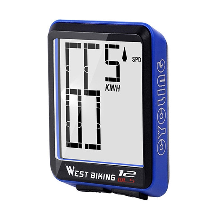 Frendorf | WEST BIKING Mountain Road Bike Wireless Großes Zeichen Tisch Großes Bildschirm Wasserdicht Nachtlicht Geschwindigkeit Geschwindigkeitsmesser (Blau)