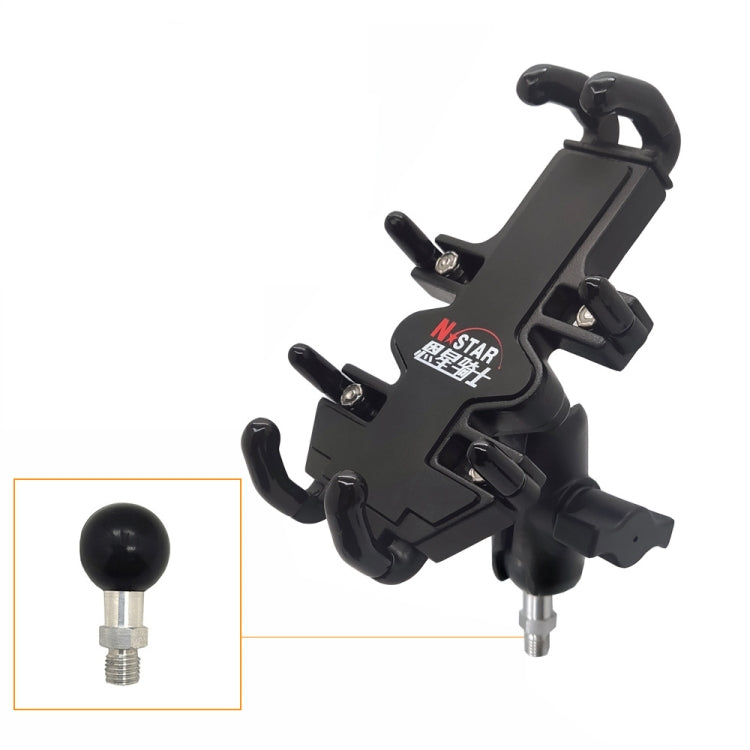 Frendorf | N-STAR NJN001 Motorrad Fahrrad Kompatibel Handy Halter Aluminium Zubehör Fahrgeräte (Mit M10 Kugel)