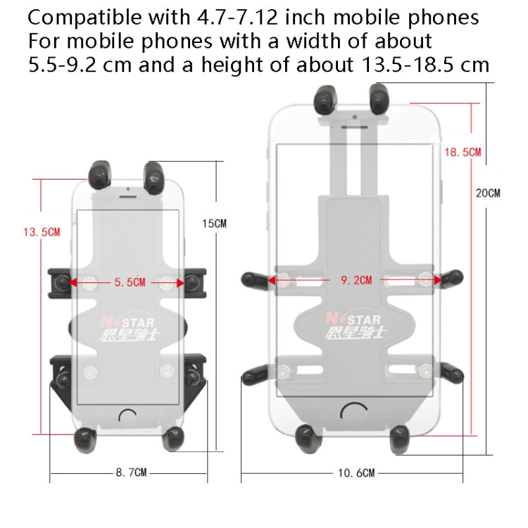 Frendorf | N-STAR NJN001 Motorrad Fahrrad Kompatibel Handy Halterung Aluminium Zubehör Fahrgerät (Mit Pumpenabdeckung)