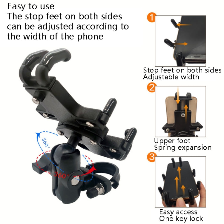 Frendorf | N-STAR NJN001 Motorrad Fahrrad Kompatibel Handy Halter Aluminium Zubehör Fahrgeräte (Mit M10 Kugel)