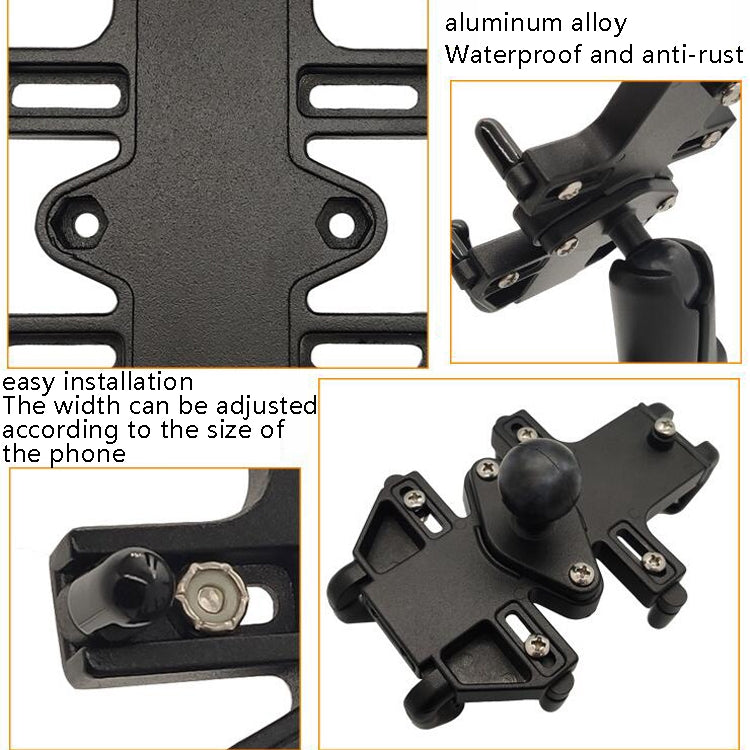 Frendorf | N-STAR NJN001 Motorrad Fahrrad Kompatibel Handy Halter Aluminium Zubehör Fahrgeräte (Mit M10 Kugel)