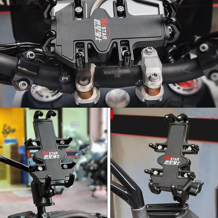Frendorf | N-STAR NJN001 Motorrad Fahrrad kompatibler Handyhalter Aluminium Zubehör Reitausrüstung (mit T Kopf)