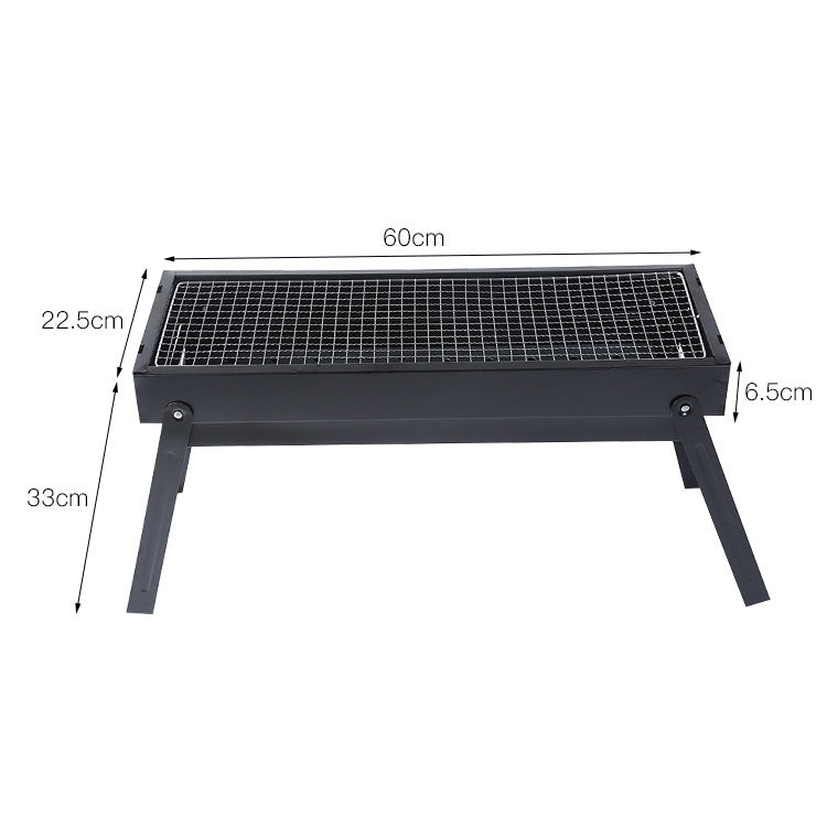 Frendorf | Schmiedeeisen Grill Verstärkter Faltgrill 63,5x42x48cm