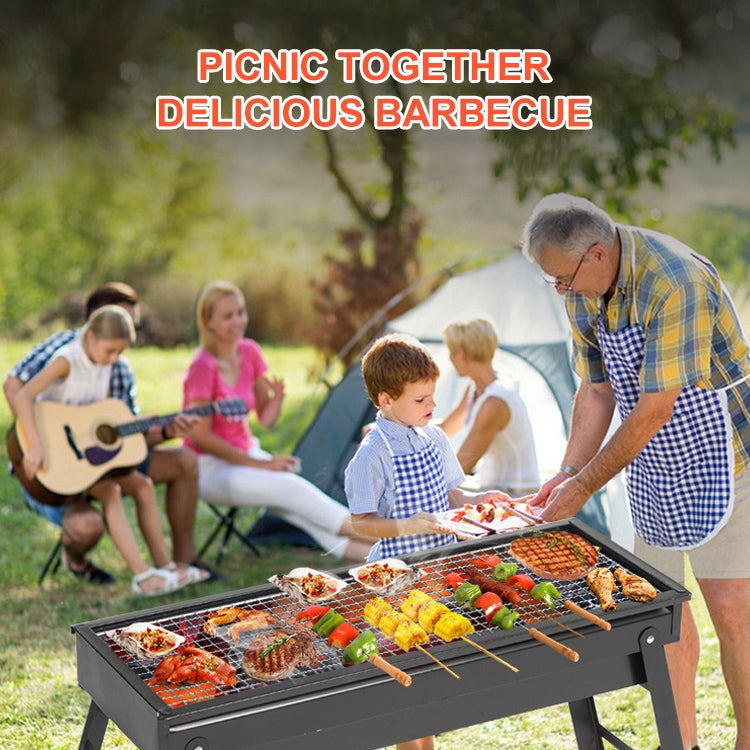 Frendorf | Schmiedeeisen Grill Verstärkter Faltgrill 63,5x42x48cm
