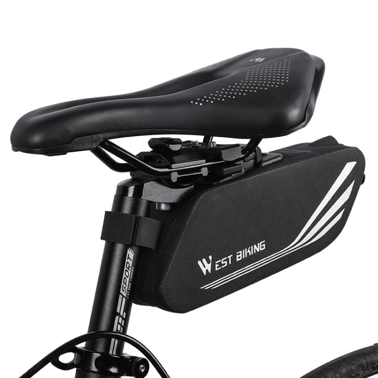 Frendorf | WEST BIKING YP0707219 Fahrrad Tragbare Reflektierende Hecktasche Wasserdichte Satteltasche Hartschalen-Sitzrohrtasche Fahrradausrüstung (Schwarz)