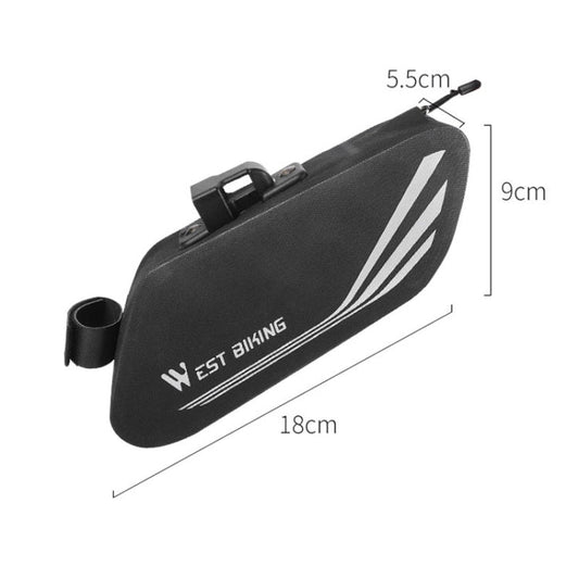 Frendorf | WEST BIKING YP0707219 Fahrrad Tragbare Reflektierende Hecktasche Wasserdichte Satteltasche Hartschalen-Sitzrohrtasche Fahrradausrüstung (Schwarz)