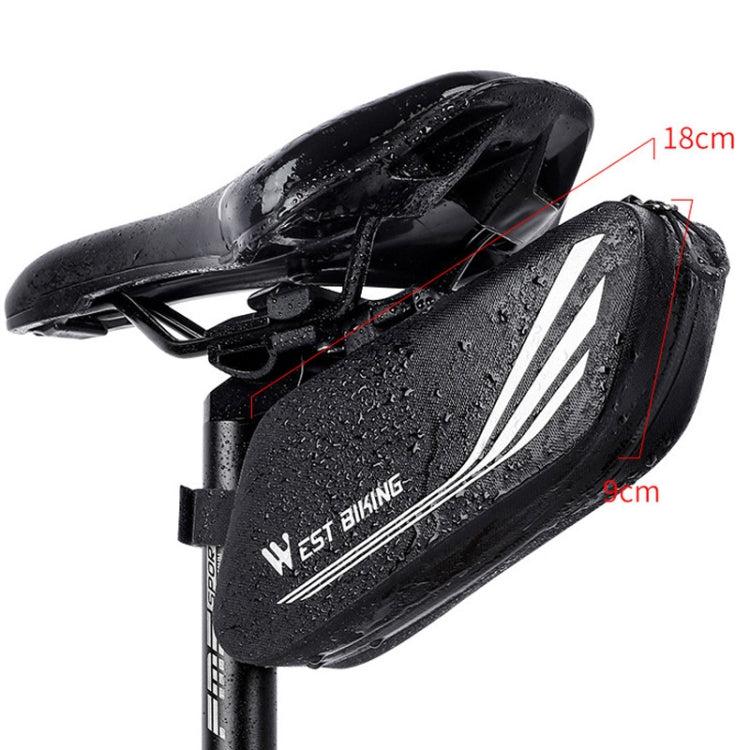 Frendorf | WEST BIKING YP0707219 Fahrrad Tragbare Reflektierende Hecktasche Wasserdichte Satteltasche Hartschalen-Sitzrohrtasche Fahrradausrüstung (Schwarz)