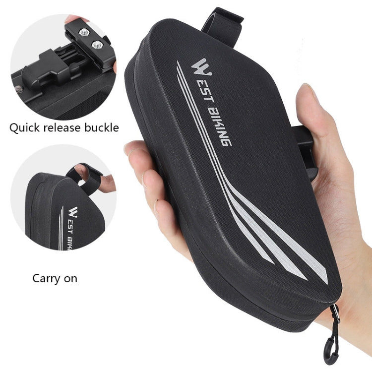 Frendorf | WEST BIKING YP0707219 Fahrrad Tragbare Reflektierende Hecktasche Wasserdichte Satteltasche Hartschalen-Sitzrohrtasche Fahrradausrüstung (Schwarz)