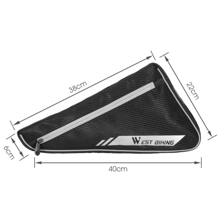 Frendorf | WEST BIKING YP0707254 4L Fahrradtasche Dreiecksform Mountainbike Große Kapazität Vorderträger Reflektierend Wasserdicht Tasche Fahrgeräte(Schwarz)