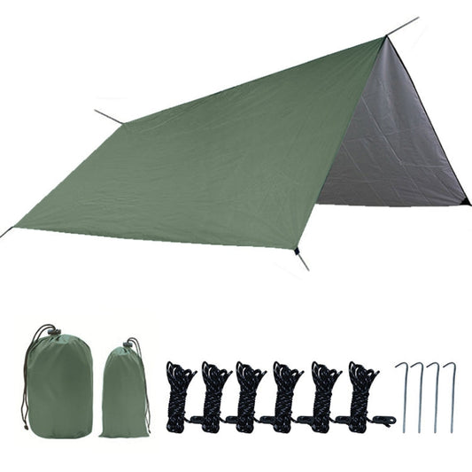 Frendorf | Outdoor Campingbedarf Multifunktionale Camping-Sonnenschutz Wasserdicht und Feuchtigkeitsschutzmatte Ultra-Leicht Himmel, Größe: 300 x 300cm (Armeegrün)