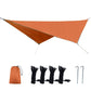 Frendorf | Outdoor Campingbedarf Multifunktionaler Camping-Sonnenschutz Wasserdicht und Feuchtigkeitsbeständige Matte Ultraleicht Himmel, Größe: 320 x 250 cm (Orange)
