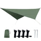 Frendorf | Outdoor Campingbedarf Multifunktionale Camping-Sonnenschirm Wasserfest und Feuchtigkeitsbeständige Matte Ultraleicht Himmel, Größe: 320 x 250cm (Armeegrün)