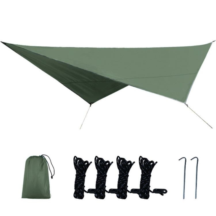 Frendorf | Outdoor Campingbedarf Multifunktionale Camping-Sonnenschirm Wasserfest und Feuchtigkeitsbeständige Matte Ultraleicht Himmel, Größe: 320 x 250cm (Armeegrün)