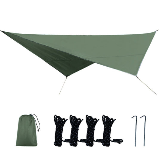 Frendorf | Outdoor Campingbedarf Multifunktionale Camping-Sonnenschirm Wasserfest und Feuchtigkeitsbeständige Matte Ultraleicht Himmel, Größe: 320 x 250cm (Armeegrün)