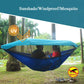 Frendorf | Fallschirmstoff Anti-Mücken Sonnenschirm mit Mückennetz Hängematte Outdoor Einzel Doppel Schwingend Über dem Boden Luftzelt 270x140cm Tintengrün / Grasgrün
