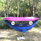 Frendorf | Fallschirmstoff Anti-Mücken Sonnenschirm mit Mückennetz Hängematte Outdoor Einzel Doppel Schwinge über dem Boden Luftzelt 270 x 140cm (Rosa Blau)