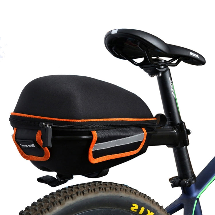 Frendorf | West Biking Fahrradregal Mountain Road Bike Große Kapazität Tasche Reitreling Hartschalen Hecktasche mit Regenhülle (Orange)