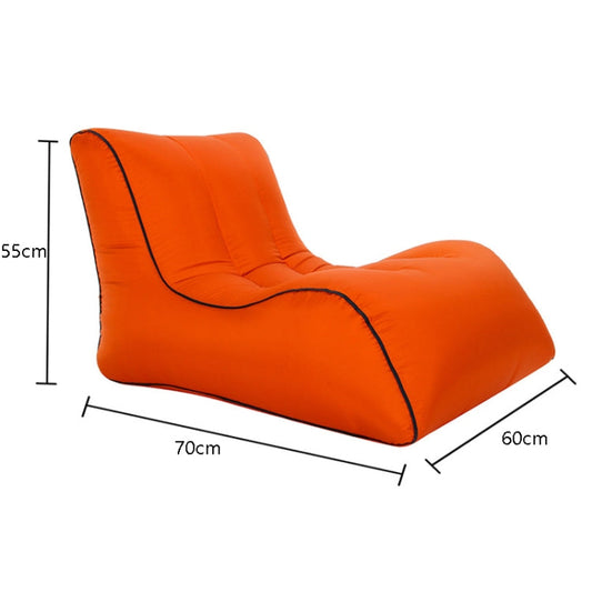 Frendorf | BB1803 Faltbares Tragbares Aufblasbares Sofa Einzelnes Outdoor Aufblasbares Sitzkissen, Größe: 70 x 60 x 55cm (Orange)