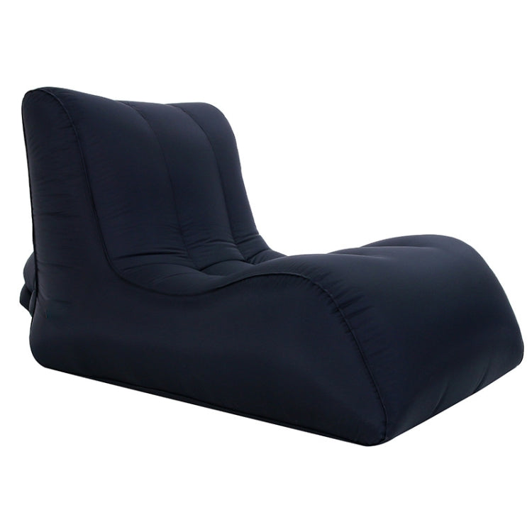 Frendorf | BB1803 Faltbares tragbares aufblasbares Sofa Einzelnes Outdoor aufblasbares Sitz, Größe: 90 x 70 x 65cm (Schwarz)
