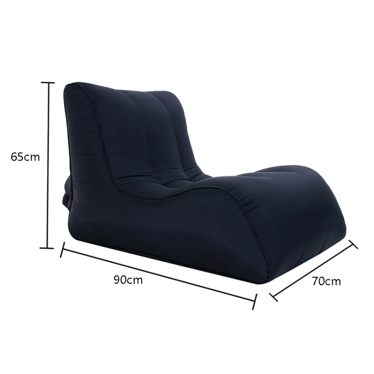 Frendorf | BB1803 Faltbares tragbares aufblasbares Sofa Einzelnes Outdoor aufblasbares Sitz, Größe: 90 x 70 x 65cm (Schwarz)