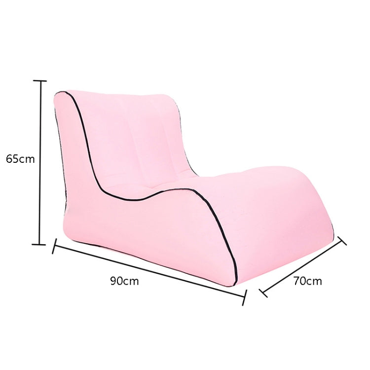 Frendorf | BB1803 Faltbares Tragbares Aufblasbares Sofa Einzelnes Außen-Aufblasbares Sitzgerät, Größe: 90 x 70 x 65cm(Rosa)