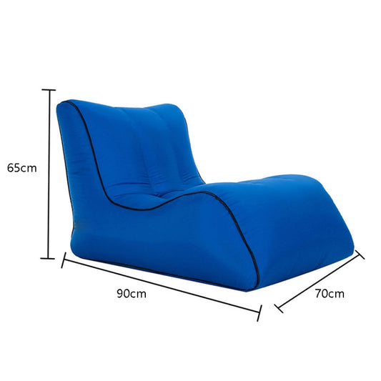 Frendorf | BB1803 Faltbares Tragbares Aufblasbares Sofa Einzelnes Outdoor Aufblasbares Sitz, Größe: 90 x 70 x 65cm(Marineblau)