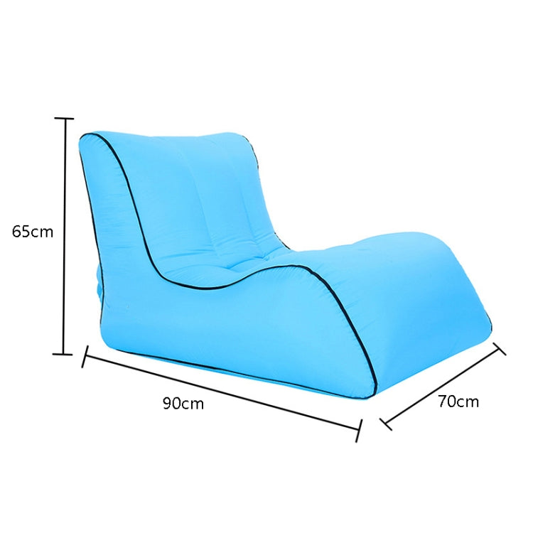 Frendorf | BB1803 Faltbares Tragbares Aufblasbares Sofa Einzelnes Outdoor Aufblasbares Sitz, Größe: 90 x 70 x 65cm (Himmelblau)