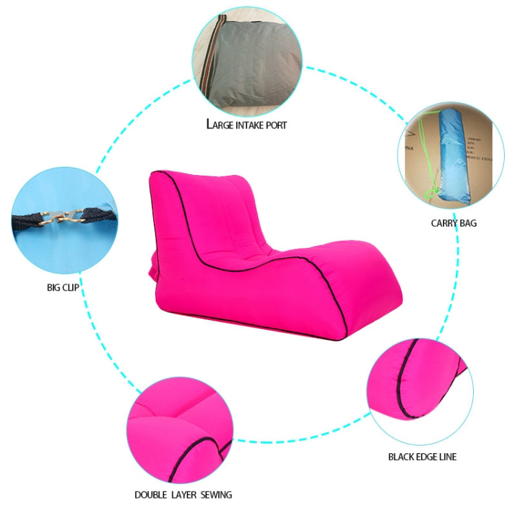 Frendorf | BB1803 Faltbares Tragbares Aufblasbares Sofa Einzelsitz Outdoor Aufblasbarer Sitz, Größe: 90 x 70 x 65cm (Rotwein)