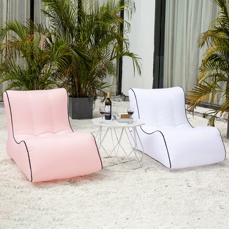 Frendorf | BB1803 Faltbares tragbares aufblasbares Sofa Einzelnes Outdoor aufblasbares Sitz, Größe: 90 x 70 x 65cm (Schwarz)