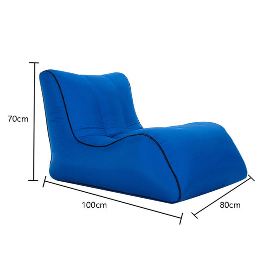 Frendorf | BB1803 Faltbares Tragbares Aufblasbares Sofa Einzelnes Außenaufblasbares Sitz, Größe: 100 x 80 x 70cm (Marineblau)