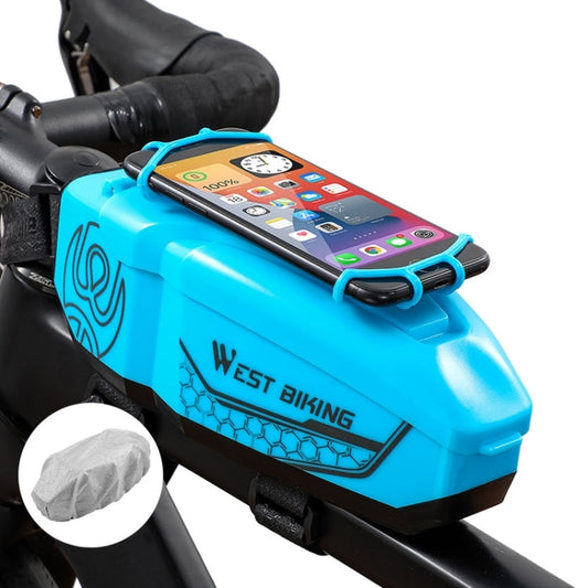Frendorf | WEST BIKING Fahrrad Vorderträger Oberrohr Tasche Mountain Road Bike Wasserdicht Reitausrüstung (Blau)