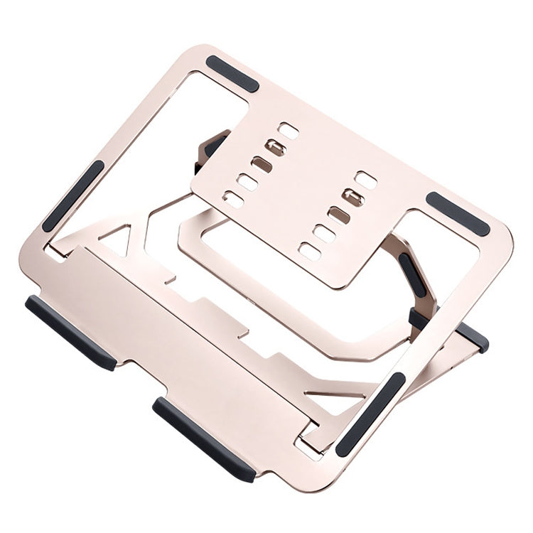 Frendorf | LH-T610 Aluminiumlegierung Laptop Halterung Faltbare Hebende Desktop Kühlhalterung (Roségold)