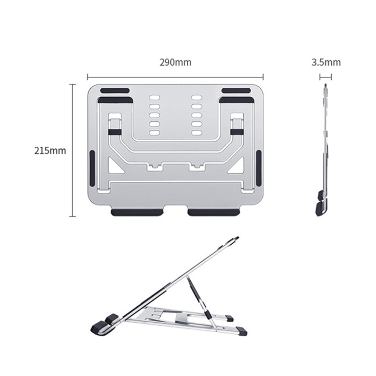 Frendorf | LH-T610 Aluminiumlegierung Laptop Halterung Faltbare Hebende Desktop Kühlhalterung (Roségold)