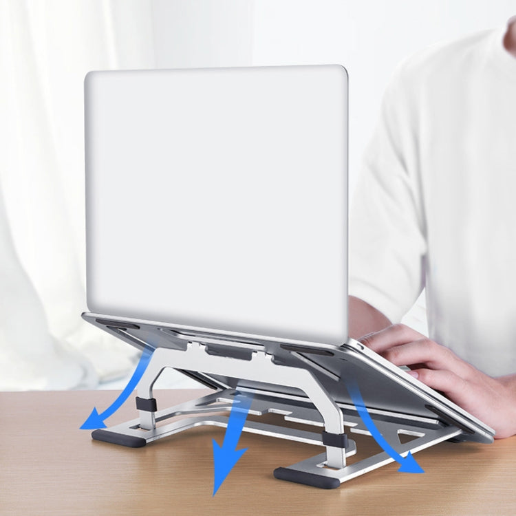 Frendorf | LH-T610 Aluminiumlegierung Laptop Halterung Faltbare Hebende Desktop Kühlhalterung (Roségold)