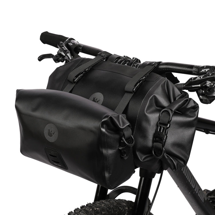Frendorf | Rhinowalk X21998 Voll 12L Wasserdicht Große Kapazität Fronthängende Tasche Off-Road Langstrecken-Fahrradtasche (Schwarz)
