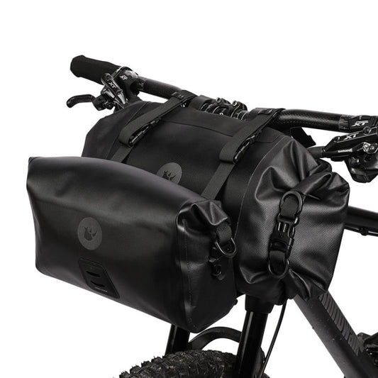 Frendorf | Rhinowalk X21998 Voll 12L Wasserdicht Große Kapazität Fronthängende Tasche Off-Road Langstrecken-Fahrradtasche (Schwarz)