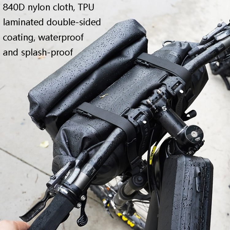 Frendorf | Rhinowalk X21998 Voll 12L Wasserdicht Große Kapazität Fronthängende Tasche Off-Road Langstrecken-Fahrradtasche (Schwarz)