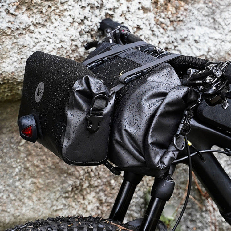 Frendorf | Rhinowalk X21998 Voll 12L Wasserdicht Große Kapazität Fronthängende Tasche Off-Road Langstrecken-Fahrradtasche (Schwarz)