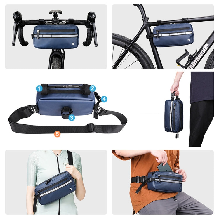 Frendorf | Rhinowalk X20990 Multifunktionsfahrradtasche vorne (Grau)