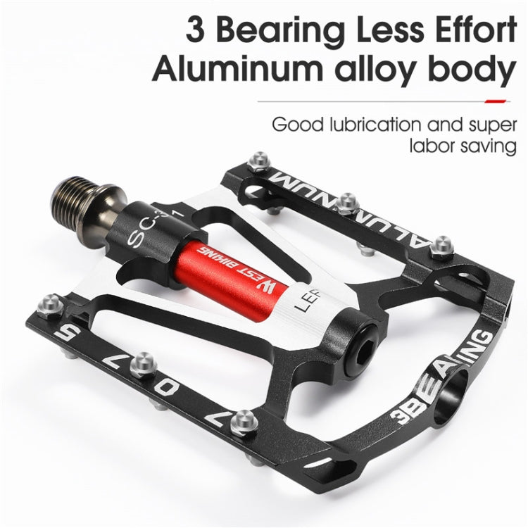 Frendorf | 1 Paar WEST BIKING YP0802083 Mountainbike Aluminiumpedal Leichtgewicht Lager Fußpedal (Schwarz)
