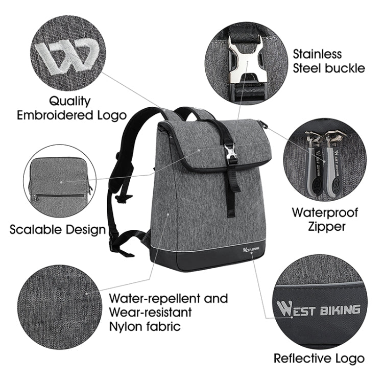 Frendorf | WEST BIKING YP0707259 Fahrrad Fahrregal Taschen Kamel Tasche Multifunktional Mountainbike Computer Rucksack (Grau)
