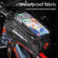 Frendorf | WEST BIKING 7 Zoll Fahrrad Oberrohr Vorderes Hartschalenetui Touchscreen Wasserdicht Reitausrüstung Tasche (Schwarz)