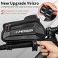 Frendorf | WEST BIKING 7 Zoll Fahrrad Oberrohr Vorderes Hartschalenetui Touchscreen Wasserdicht Reitausrüstung Tasche (Schwarz)