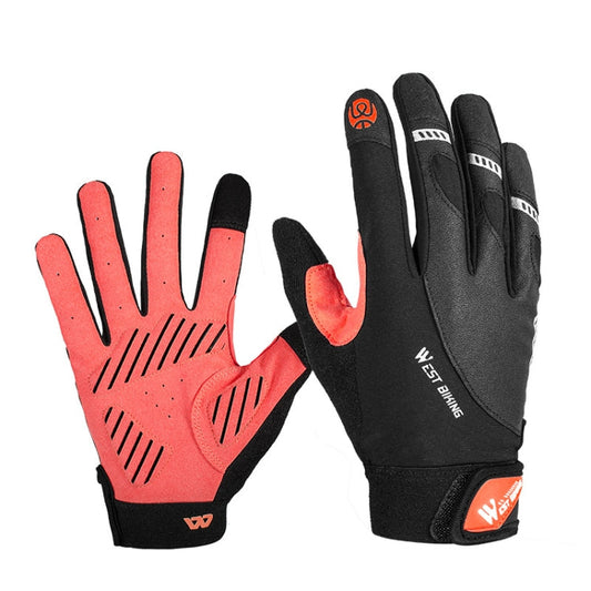 Frendorf | WEST BIKING YP0211209 Fahrradhandschuhe Stoßdämpfer Anti-Rutsch Touchscreen-Handschuh, Größe: M(Rosa Schwarz)