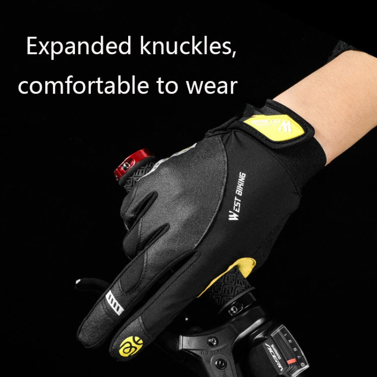Frendorf | WEST BIKING YP0211209 Fahrradhandschuhe Stoßdämpfer Anti-Rutsch Touchscreen-Handschuh, Größe: M(Schwarz)