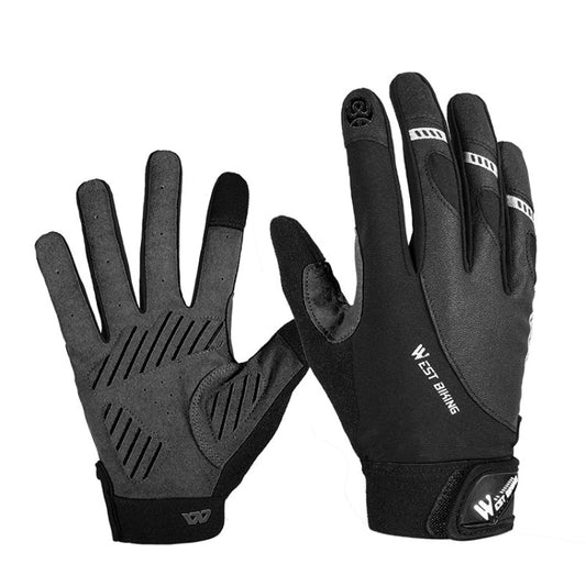 Frendorf | WEST BIKING YP0211209 Fahrradhandschuhe Shock Absorber Anti-Rutsch Touchscreen-Handschuh, Größe: XL(Schwarz)