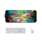 Frendorf | 300x800x4mm F-01 Gummi Thermotransfer RGB Leuchtende Rutschfeste Mauspad(Buntes Ziegel)