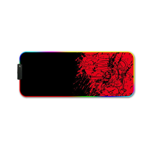 Frendorf | 300x800x4mm F-01 Gummi Thermotransfer RGB Leuchtende Rutschfeste Mauspad (Roter Fuchs)