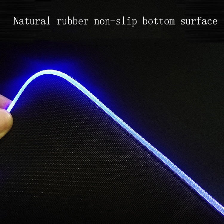 Frendorf | 300x800x4mm F-01 Gummi Thermotransfer RGB Leuchtende Rutschfeste Mauspad (Brille Katze)
